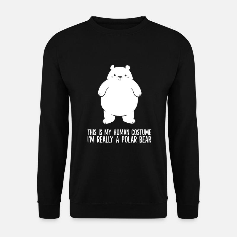 Das ist mein menschliches Kostüm Ich bin wirklich - Unisex Pullover - Schwarz