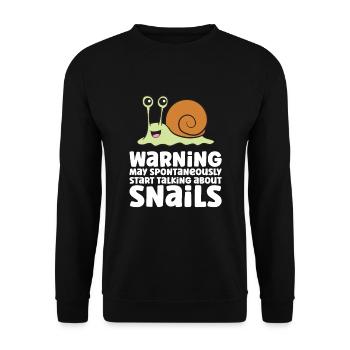 Avertissement d’escargot peut spontanément sur les escargots - Sweat-shirt Unisexe - noir - Devant - Alina (178cm) & Michal (187cm)