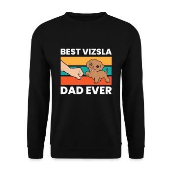 Chien Vizsla hongrois Meilleur père Vizsla de tous les temps - Sweat-shirt Unisexe - noir - Devant - Alina (178cm) & Michal (187cm)