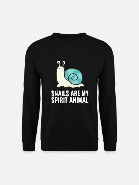 Schnecken sind mein Seelentier Kawaii Schnecke - Unisex Pullover - Schwarz