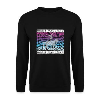 Chevaux Saut Cavaliers - Sweat-shirt Unisexe - noir - Devant - Alina (178cm) & Michal (187cm)