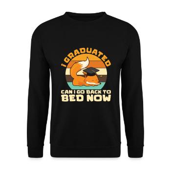 Can I Go To Bed Now Fox Animal Red Fox - Unisex Sweatshirt - black - Front - Alina (178cm) & Michal (187cm)