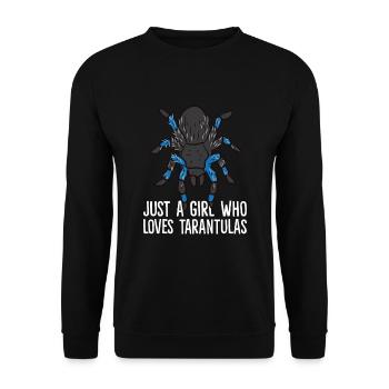 Juste une fille qui aime les tarentules - Sweat-shirt Unisexe - noir - Devant - Alina (178cm) & Michal (187cm)