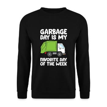 Le jour des ordures est mon jour préféré de la semaine - Sweat-shirt Unisexe - noir - Devant - Alina (178cm) & Michal (187cm)