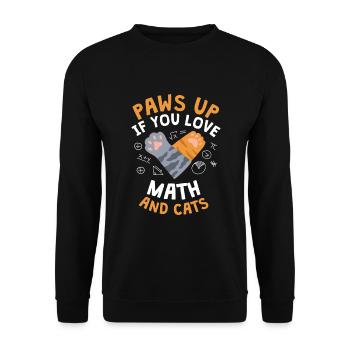 Math And Cats Math Kitten Cats - Unisex Sweatshirt - black - Front - Alina (178cm) & Michal (187cm)