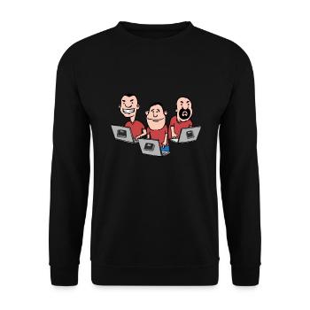 Ctrl Alt Del Hack Informatiker Computer - Unisex Pullover - Schwarz - Vorne - Alina (178cm) & Michal (187cm)