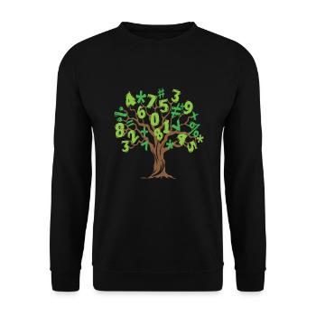 Math tree Math tree Mathematics - Unisex Sweatshirt - black - Front - Alina (178cm) & Michal (187cm)