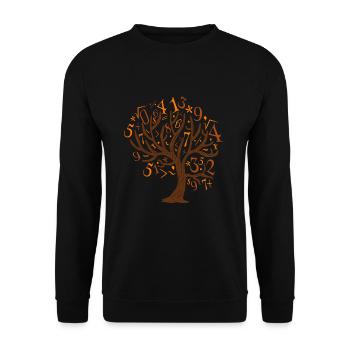 Math tree Math tree Mathematics - Unisex Sweatshirt - black - Front - Alina (178cm) & Michal (187cm)