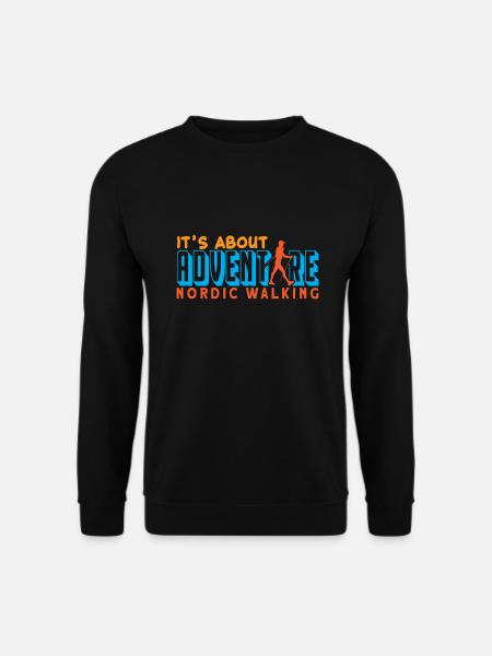 Its About Adventure Nordic Walking - Unisex Pullover - Schwarz