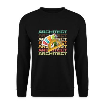 Architecte Architecte Architecture Bâtiment - Sweat-shirt Unisexe - noir - Devant - Alina (178cm) & Michal (187cm)
