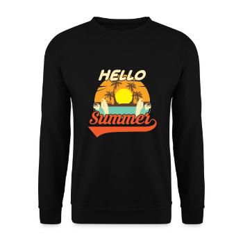 Allô Summer Beach Holiday Surfer - Sweat-shirt Unisexe - noir - Devant - Alina (178cm) & Michal (187cm)