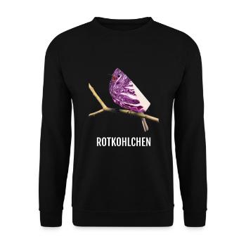 Rotkohlchen Meme Vogel Rotkelhlchen - Unisex Pullover - Schwarz - Vorne - Alina (178cm) & Michal (187cm)