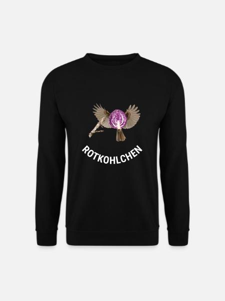 Rotkohlchen Meme Vogel Rotkelhlchen - Unisex Pullover - Schwarz