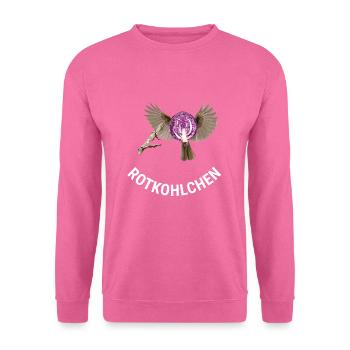 Rotkohlchen Meme Vogel Rotkelhlchen - Unisex Pullover - Pink - Vorne