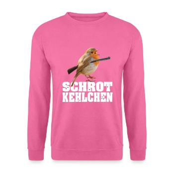 Schrotkehlchen Meme Vogel Rotkelhlchen - Unisex Pullover - Pink - Vorne