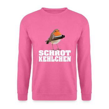 Schrotkehlchen Meme Vogel Rotkelhlchen - Unisex Pullover - Pink - Vorne