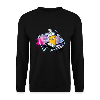 Sprayer Graffiti Street Art Spray Can - Unisex Sweatshirt - black - Front - Alina (178cm) & Michal (187cm)