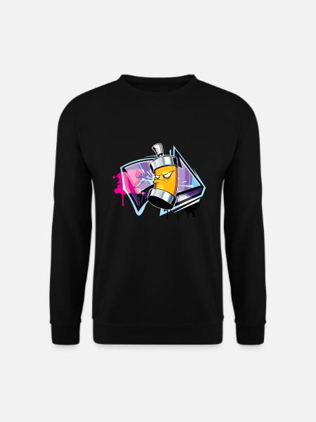 Sprayer Graffiti Street Art Spraydose - Unisex Pullover - Schwarz