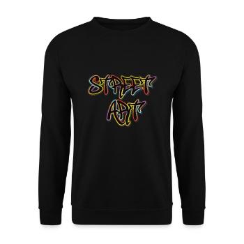 Street Art Sprayer Artist Spray Can - Unisex Sweatshirt - black - Front - Alina (178cm) & Michal (187cm)