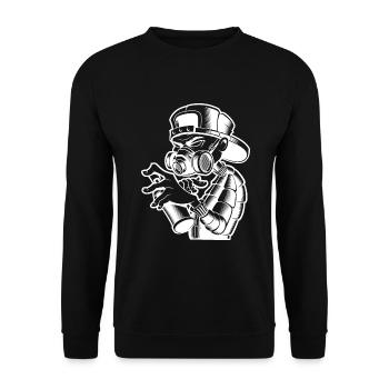 Sprayer Artist Street Art Spray Can - Unisex Sweatshirt - black - Front - Alina (178cm) & Michal (187cm)