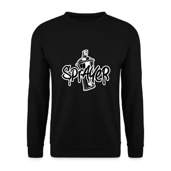 Spray Can Sprayer Artist Street Art - Unisex Sweatshirt - black - Front - Alina (178cm) & Michal (187cm)