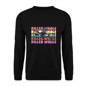 Orcas Killer Whale Orcas Wal Meer - Unisex Pullover - Schwarz - Vorne - Alina (178cm) & Michal (187cm)