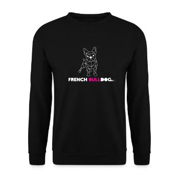 French bulldog By RF white - Unisex Sweatshirt - black - Front - Alina (178cm) & Michal (187cm)