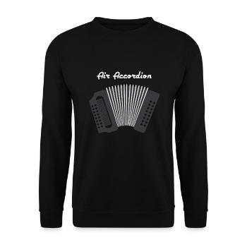 Air Accordion Musiker Musik Kinder - Unisex Pullover - Schwarz - Vorne - Alina (178cm) & Michal (187cm)