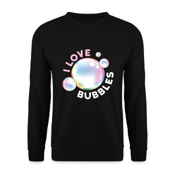 I Love Bubbles Bubbles Kids - Unisex Sweatshirt - black - Front - Alina (178cm) & Michal (187cm)