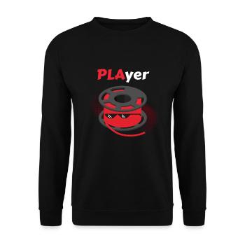 PLAyer PLA Filament 3d Druck 3D Drucker - Unisex Pullover - Schwarz - Vorne - Alina (178cm) & Michal (187cm)