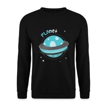 PLAnet PLA 3d Druck 3D Drucker - Unisex Pullover - Schwarz - Vorne - Alina (178cm) & Michal (187cm)