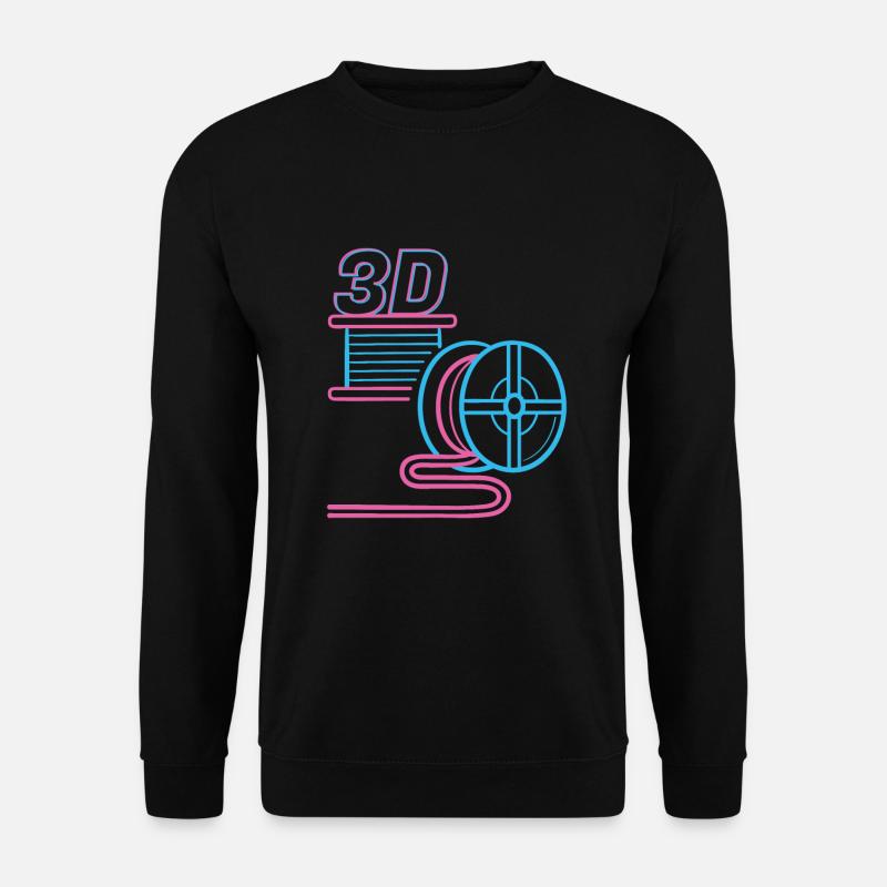 3D Filament PLA 3d Druck 3D Drucker - Unisex Pullover - Schwarz
