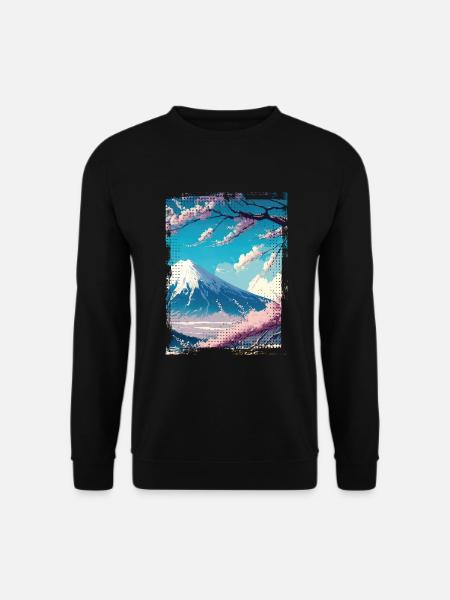 Japon Fuji Cerisier Fleur Cerisier Naturel - Sweat-shirt Unisexe - noir