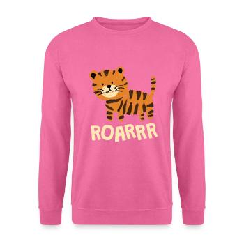 Roarrr Tiger Big Cat Enfants - Sweat-shirt Unisexe - rose - Devant