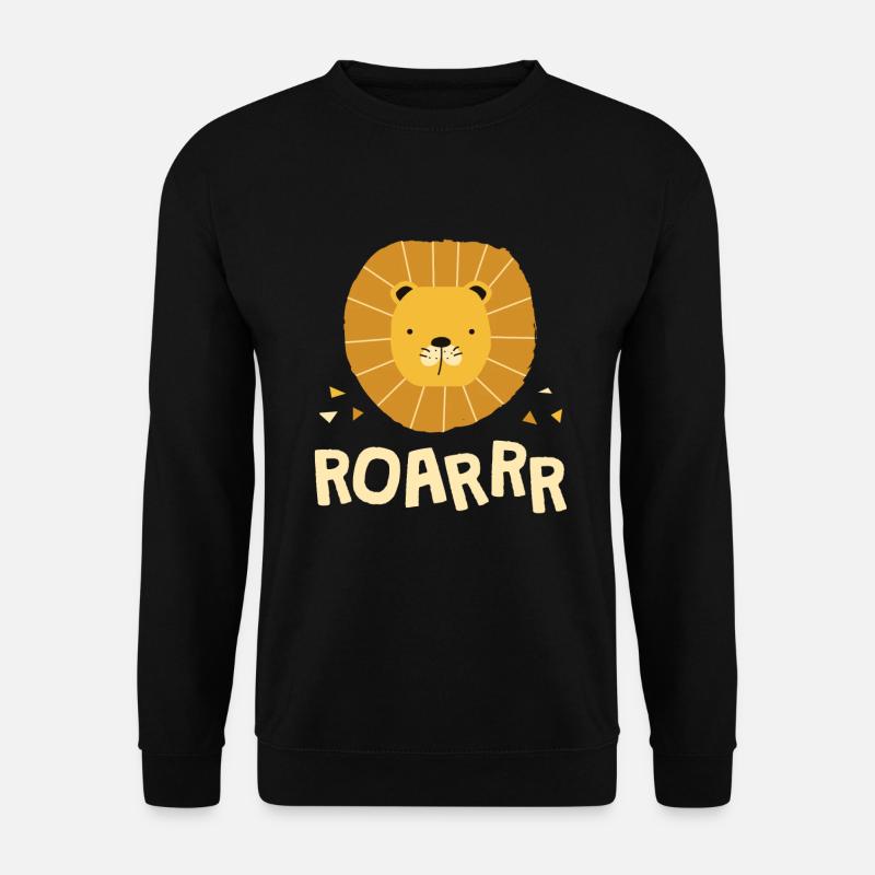 Roarrr Löwe Raubkatze Kinder - Unisex Pullover - Schwarz