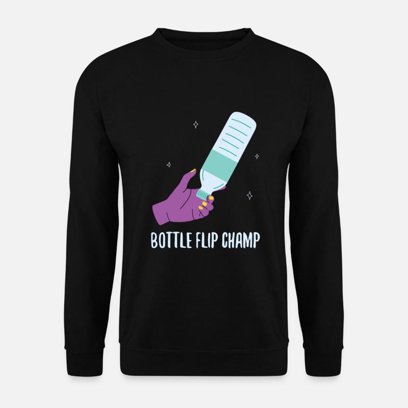 Bottle Flip Champ Flasche - Unisex Sweatshirt - black