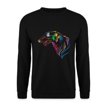 Borzoi Borzoi Colors Dog Dog Dog - Unisex Sweatshirt - black - Front - Alina (178cm) & Michal (187cm)