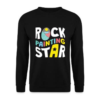 Peinture rupestre Pierres de peinture d’étoiles - Sweat-shirt Unisexe - noir - Devant - Alina (178cm) & Michal (187cm)