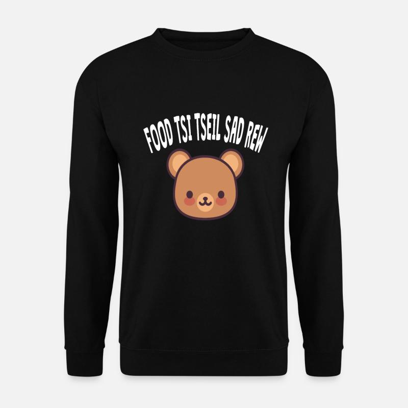 Wer das liest ist Doof Bär Spiegelschrift - Unisex Pullover - Schwarz