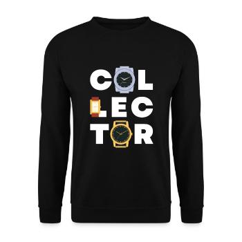 Wristwatches Collector Luxury Watches Watch - Unisex Sweatshirt - black - Front - Alina (178cm) & Michal (187cm)