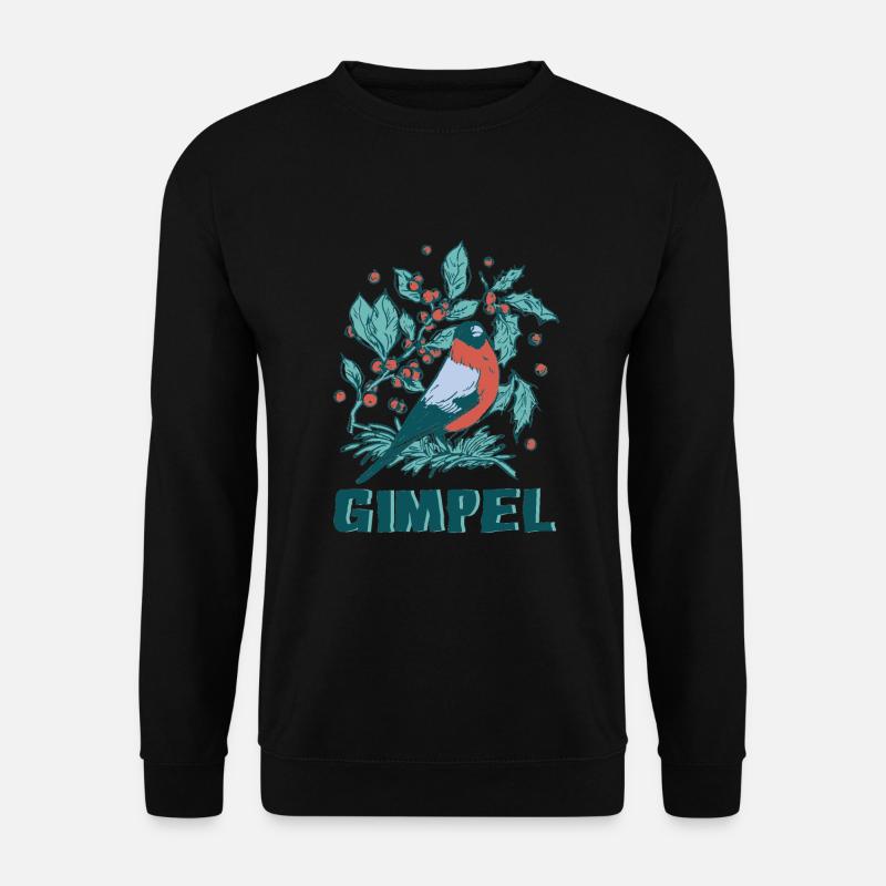 Gimpel Vogel Dompfaff Blutfink - Unisex Pullover - Schwarz
