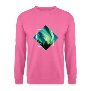 Polarlicht Nordlichter Aurora Borealis - Unisex Pullover - Pink - Vorne