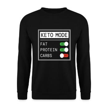 Keto Fashion Aliments sains - Sweat-shirt Unisexe - noir - Devant - Alina (178cm) & Michal (187cm)