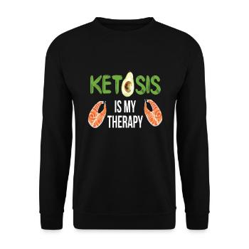 La cétose est ma thérapie Alimentation saine - Sweat-shirt Unisexe - noir - Devant - Alina (178cm) & Michal (187cm)