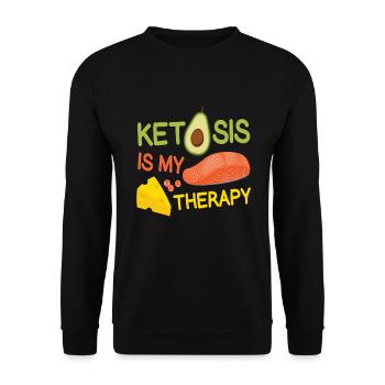 La cétose est ma thérapie Alimentation saine - Sweat-shirt Unisexe - noir - Devant - Alina (178cm) & Michal (187cm)