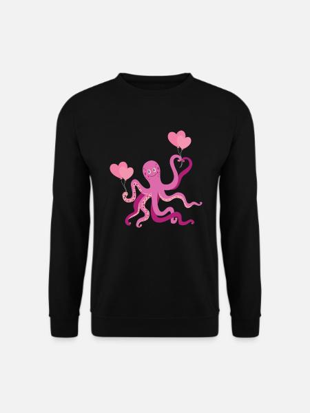 Octopus Heart Enfants Calmar - Sweat-shirt Unisexe - noir
