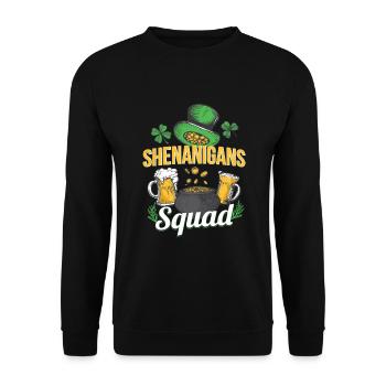 Shananigans Squad St Patricks Day Irland - Unisex Pullover - Schwarz - Vorne - Alina (178cm) & Michal (187cm)
