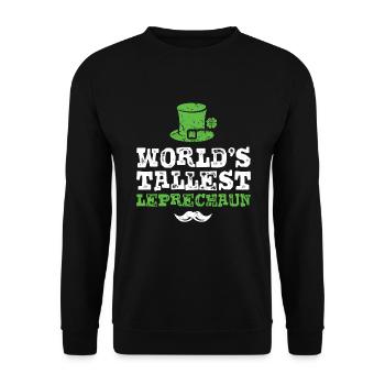 Tallest Leprechaun St Patricks Day - Unisex Pullover - Schwarz - Vorne - Alina (178cm) & Michal (187cm)