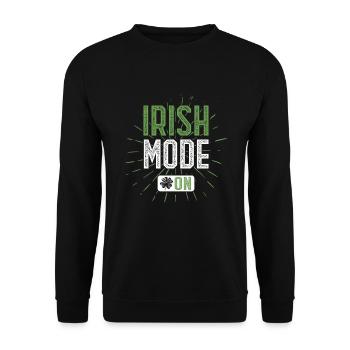 La mode irlandaise à la Saint-Patrick en Irlande - Sweat-shirt Unisexe - noir - Devant - Alina (178cm) & Michal (187cm)