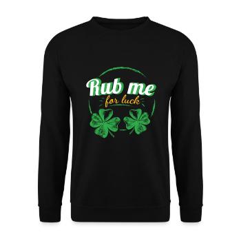 Frottez-moi pour la chance Saint-Patrick Irlande - Sweat-shirt Unisexe - noir - Devant - Alina (178cm) & Michal (187cm)